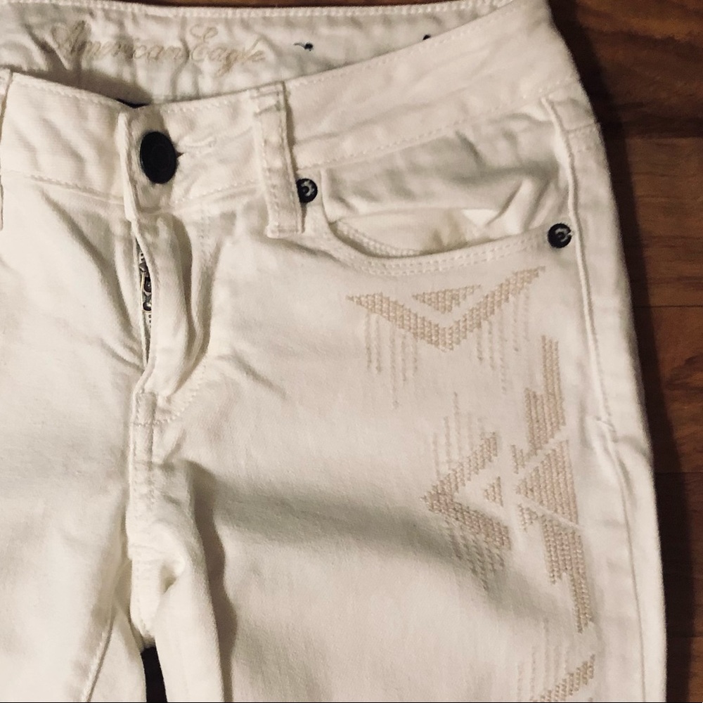 American Eagle Skinny White Jeans 0